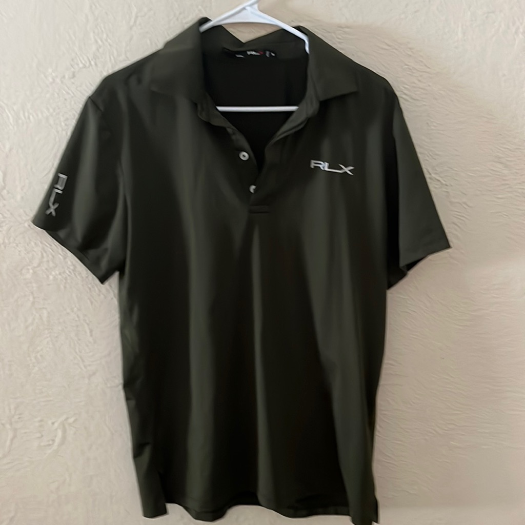 Like New Mens Rlx Army Green Mens Polo